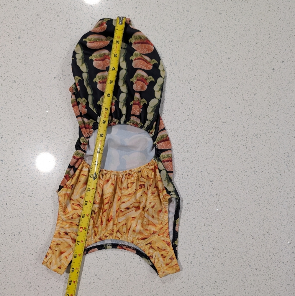 ULTRA SOFT Foxy Foxy's Gymnastics Dance  Medium OPEN BACK HAMBURGER FRENCH FRIES - Picture 2 of 3